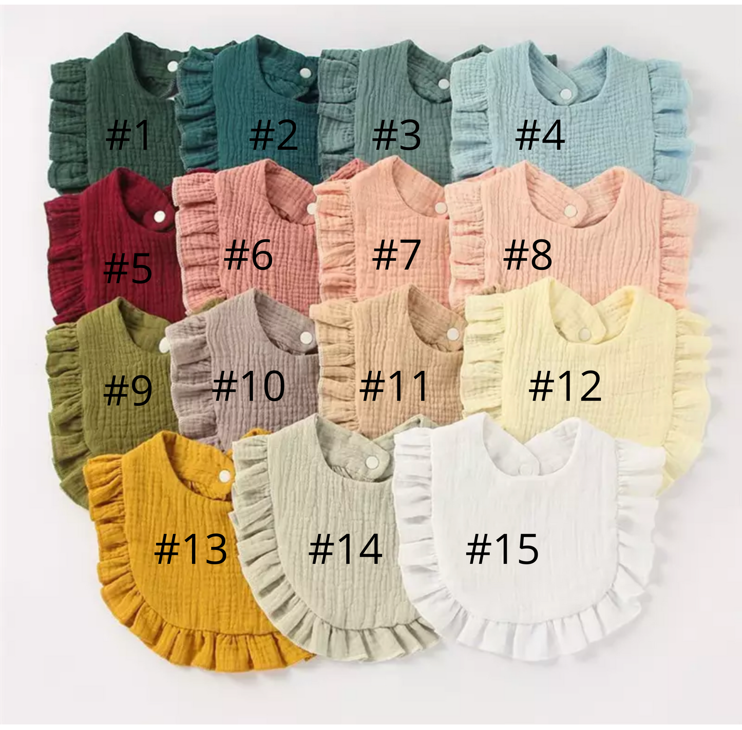 Ruffle Baby Bibs